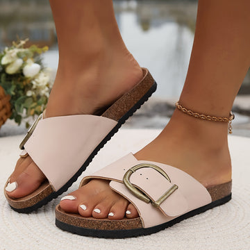 Chic Buckled Slide Sandals for Women