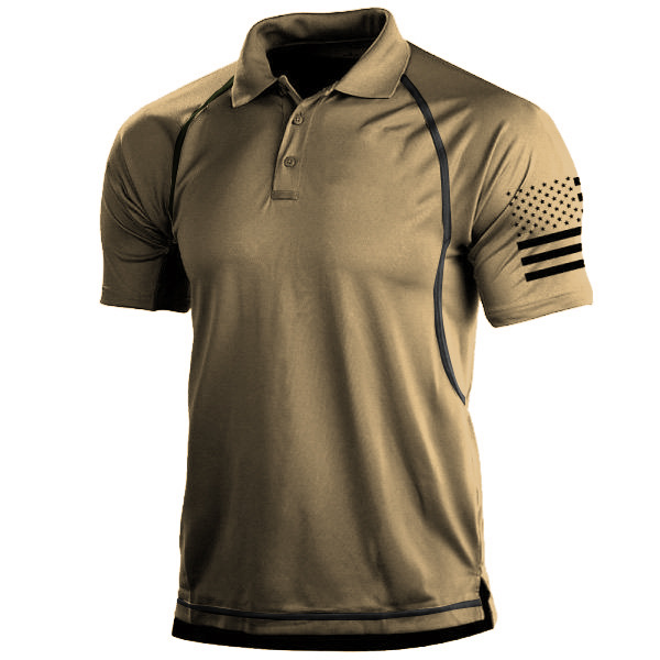 Tactical and Breathable Sports Polo Shirt for Men