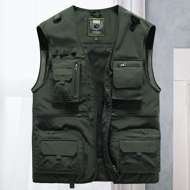 Utility Tactical Vest with Multiple Pockets for Men