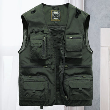 Utility Tactical Vest with Multiple Pockets for Men