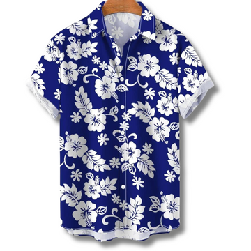 Vibrant and Comfortable Floral Button-Up Shirt for Men