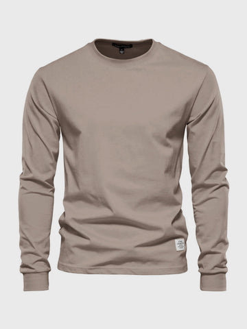 Comfortable Long Sleeve Crew Neck T-Shirt for Men