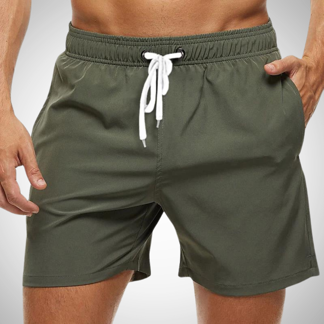 Comfortable Solid-Coloured Swim Shorts for Men