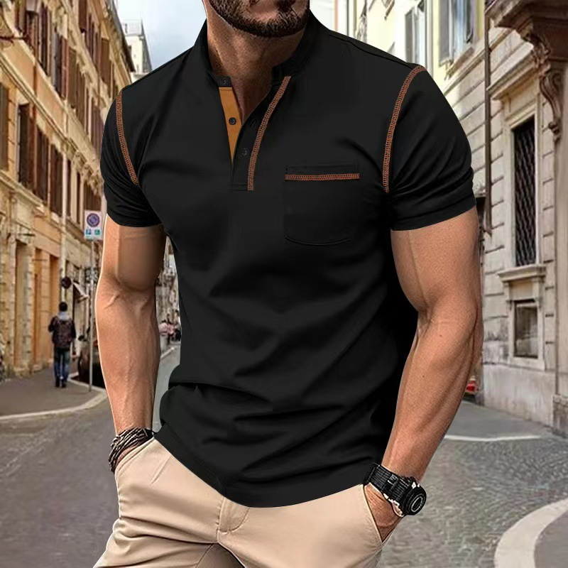 Stylish Slim Fit Polo Shirt with Chest Pocket for Men