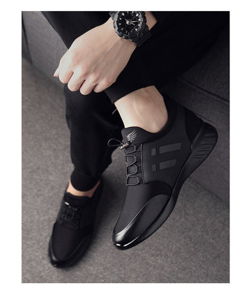 Lightweight and Breathable Black Slip-On Sneakers for Men