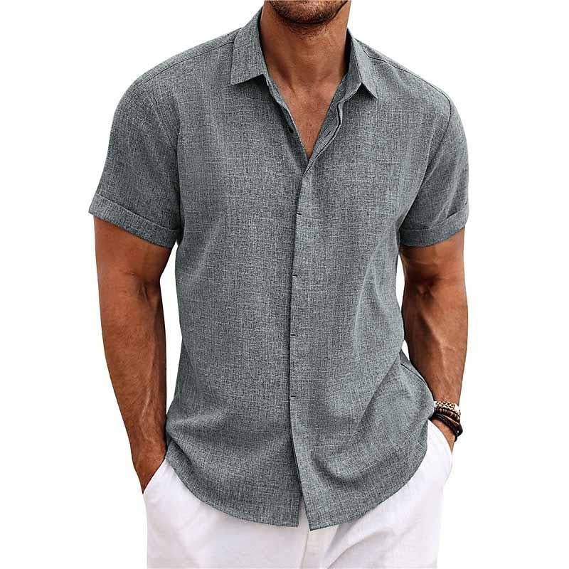 Stylish Short Sleeve Button-Down Shirt for Men