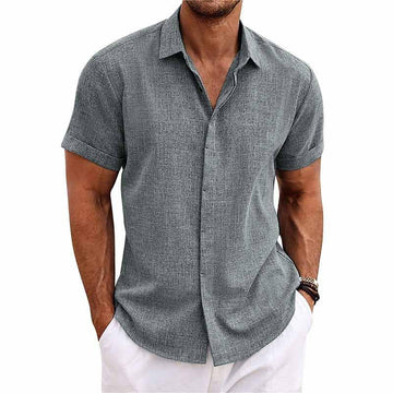 Stylish Short Sleeve Button-Down Shirt for Men