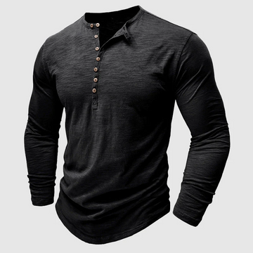 Stylish Modern Fit Henley Long Sleeve Shirt for Men
