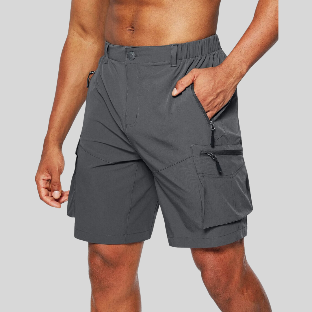 Durable and Comfortable Cargo Shorts with Multi-Pocket Design for Men