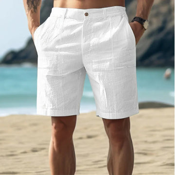 Comfortable Tailored Clean Cut Linen Shorts for Men
