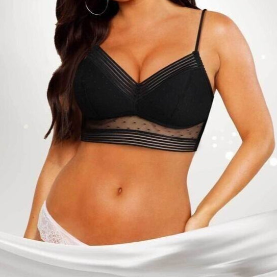 Backless Bralette with Mesh Detail for Women