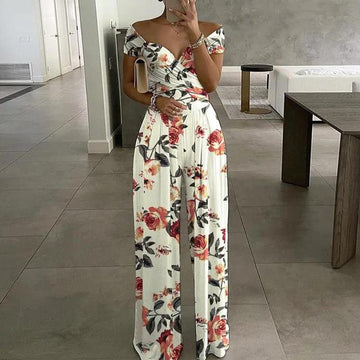 Elegant Off-Shoulder Jumpsuit with Wide Leg for Women