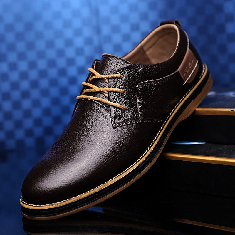 Stylish Vegan Leather Lace-Up Oxford Shoes for Men