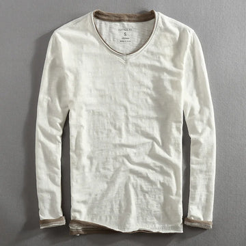 Stylish and Lightweight V-Neck Long Sleeve Shirt for Men