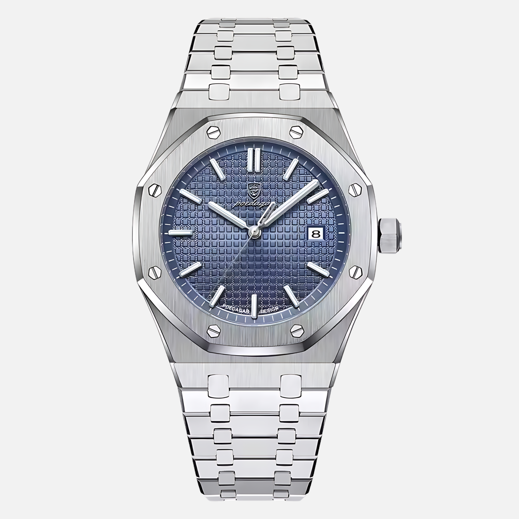 Elegant Stainless Steel Dial Watch for Men