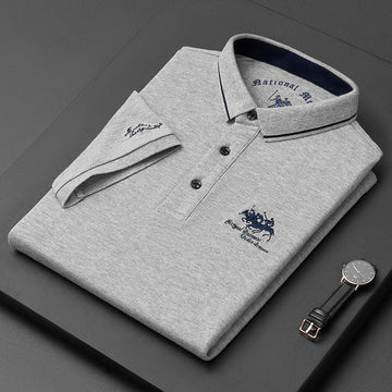 Stylish Polo Shirt with Logo Embroidery For Men