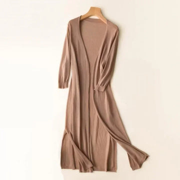 Lightweight Longline Open Front Cardigan for Women