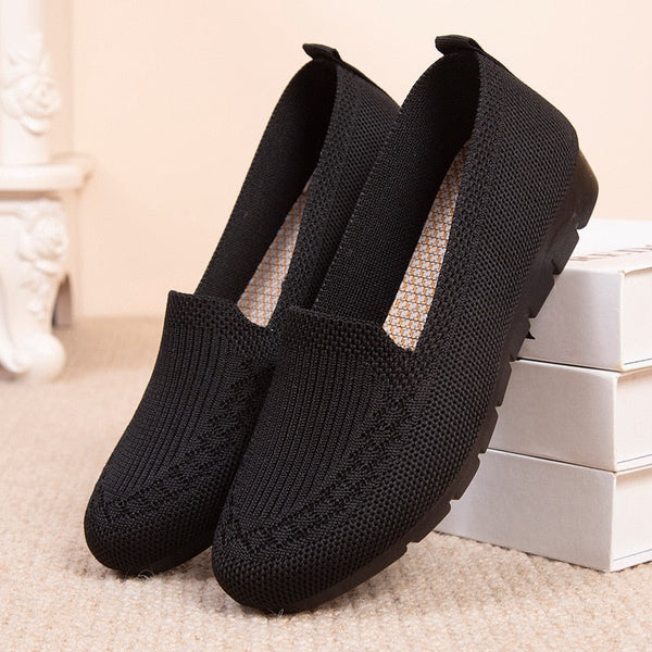 Breathable Orthopedic Knitted Flats for Women