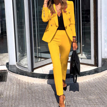 Elegant Blazer and Trousers Set for Women