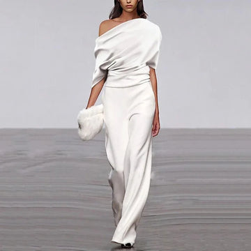 Elegant Off-Shoulder Wide-Leg Jumpsuit for Women