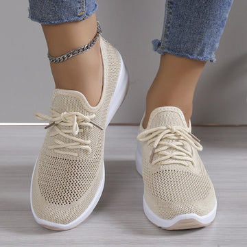 Lightweight Mesh Lace-Up Sneakers for Women