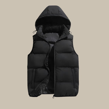 Warm Hooded Puffer Vest for Men
